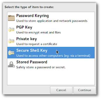 New Secure Shell Key