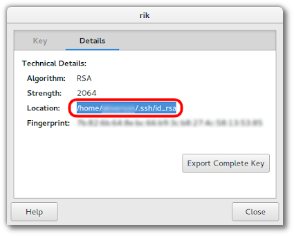 SSH Key Location